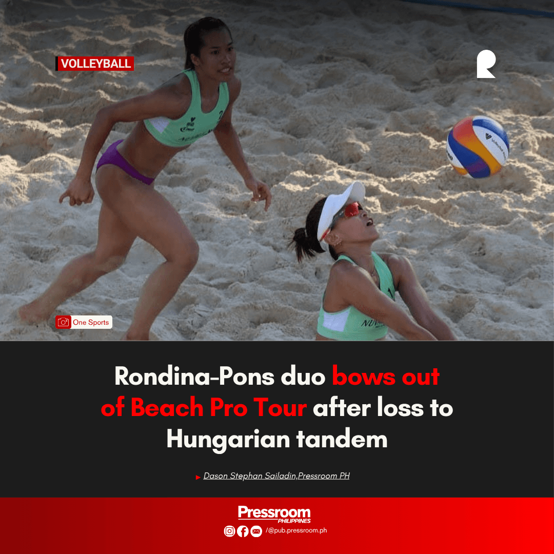 Rondina-Pons duo bows out of Beach Pro Tour after loss to Hungarian tandem 