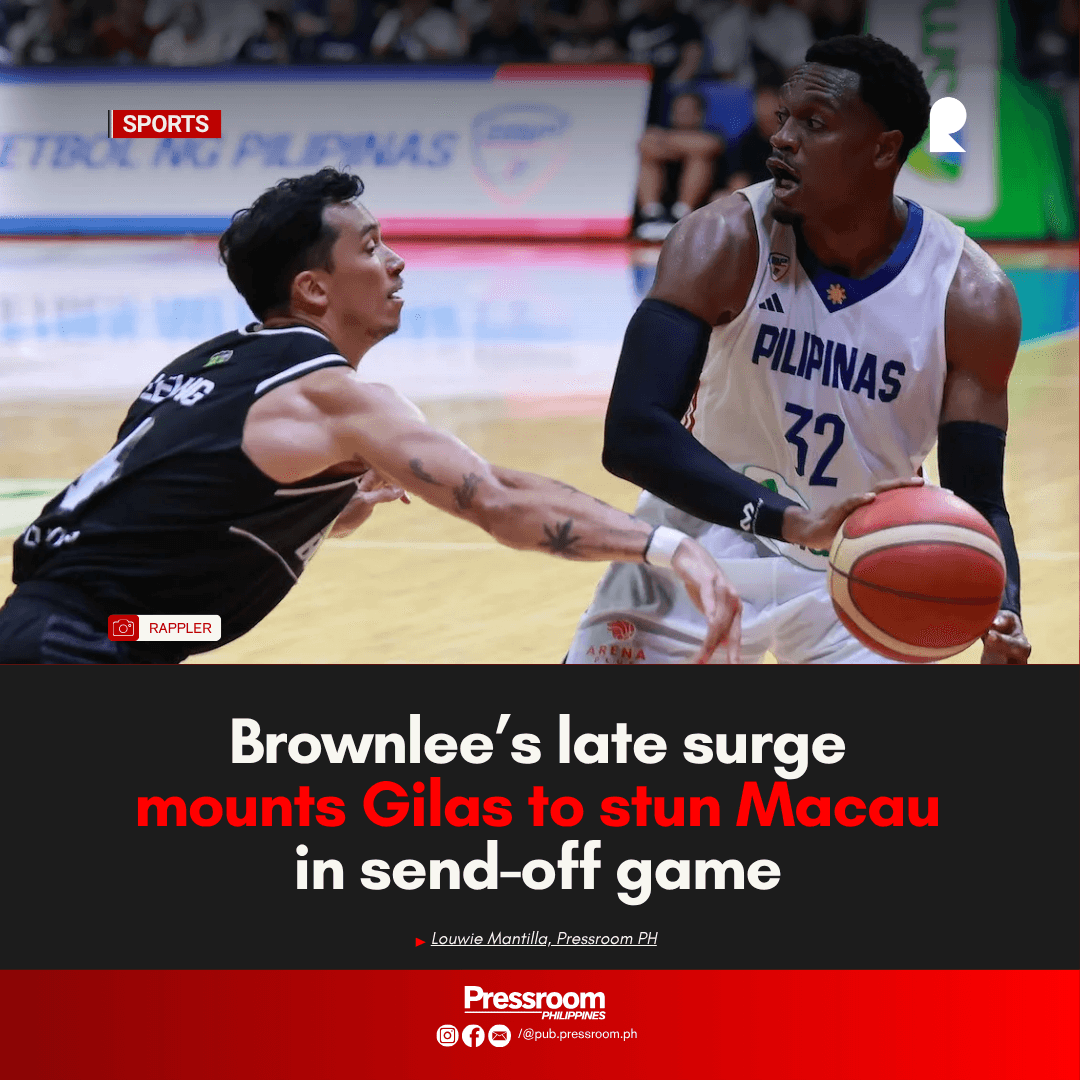 Brownlee’s late surge mounts Gilas to stun Macau in send-off game