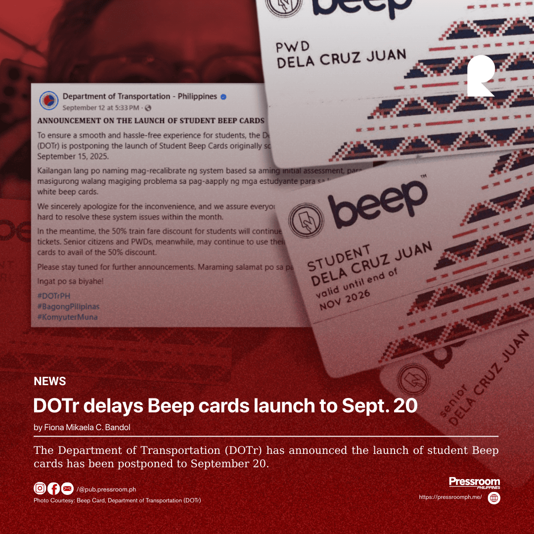 DOTr delays Beep cards launch to Sept. 20
