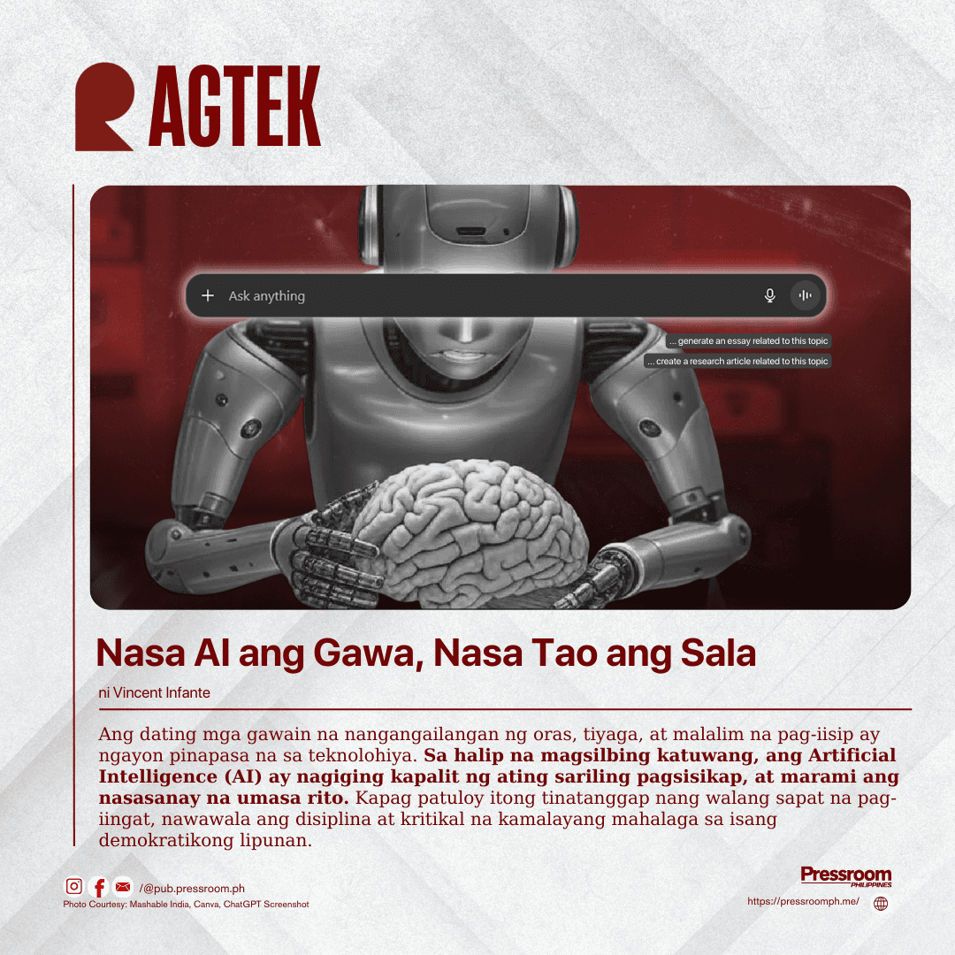 Nasa AI ang Gawa, Nasa Tao ang Sala