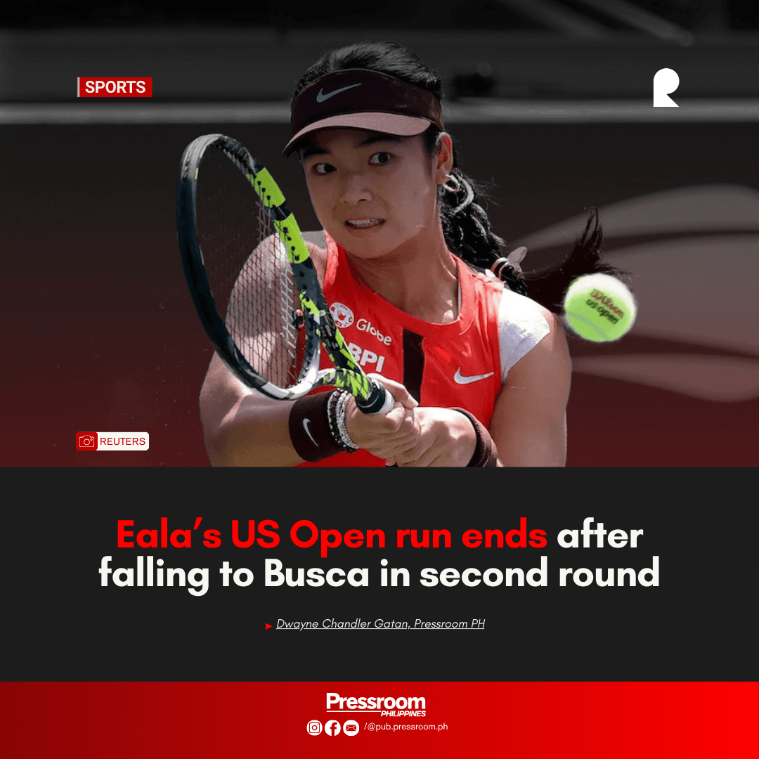Eala’s US Open run ends after falling to Busca in second round