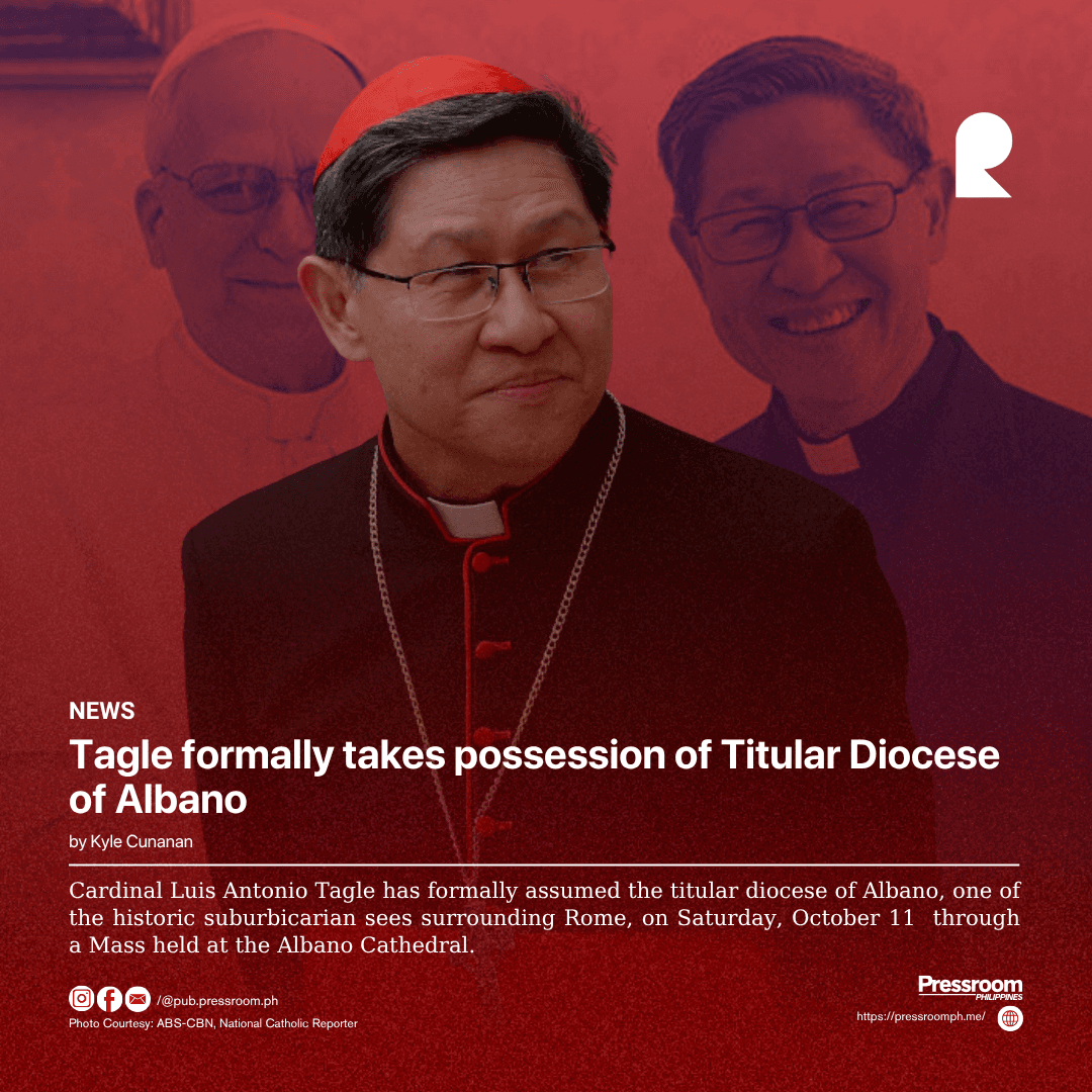 Tagle formally takes possession of Titular Diocese of Albano