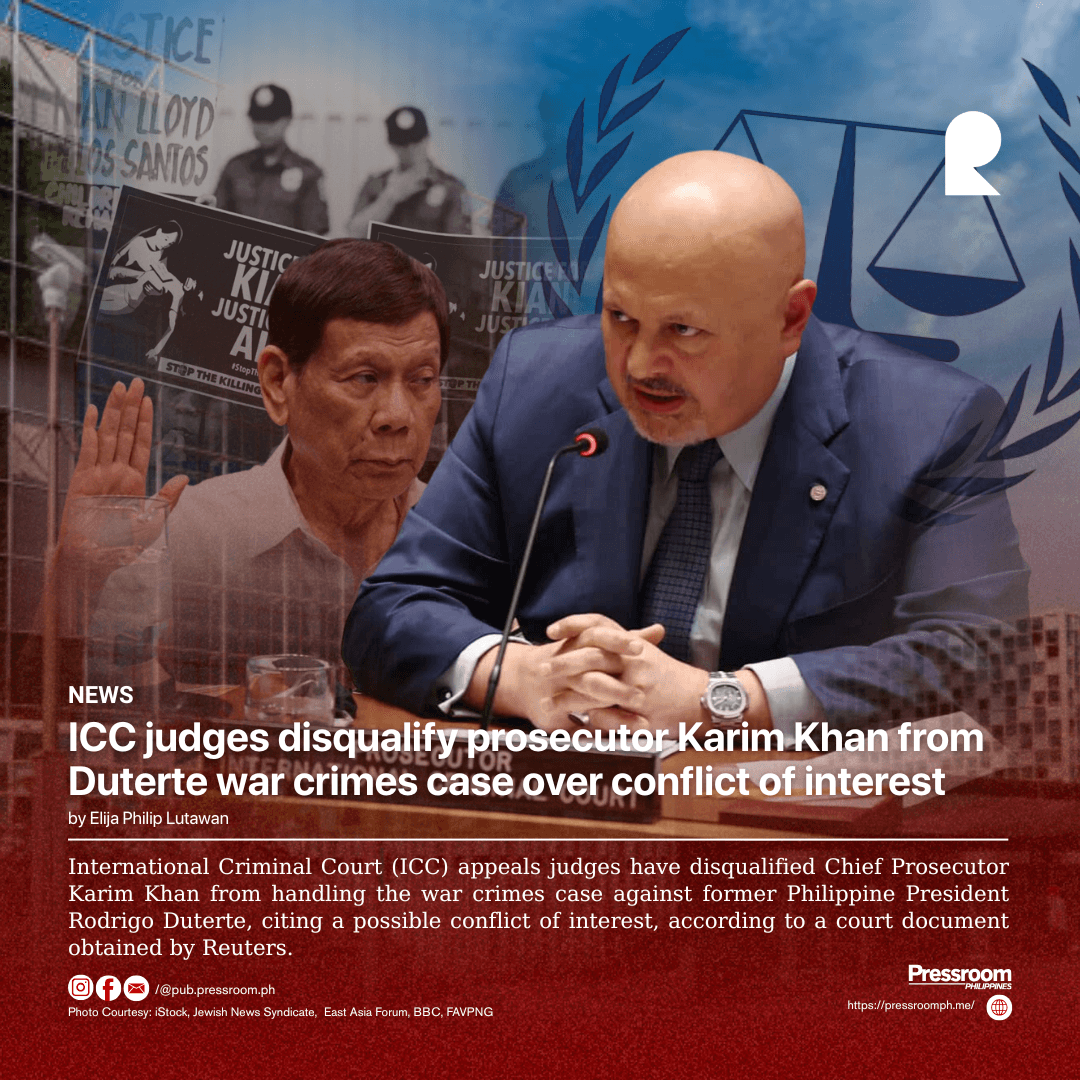 ICC judges disqualify prosecutor Karim Khan from Duterte war crimes case over conflict of interest