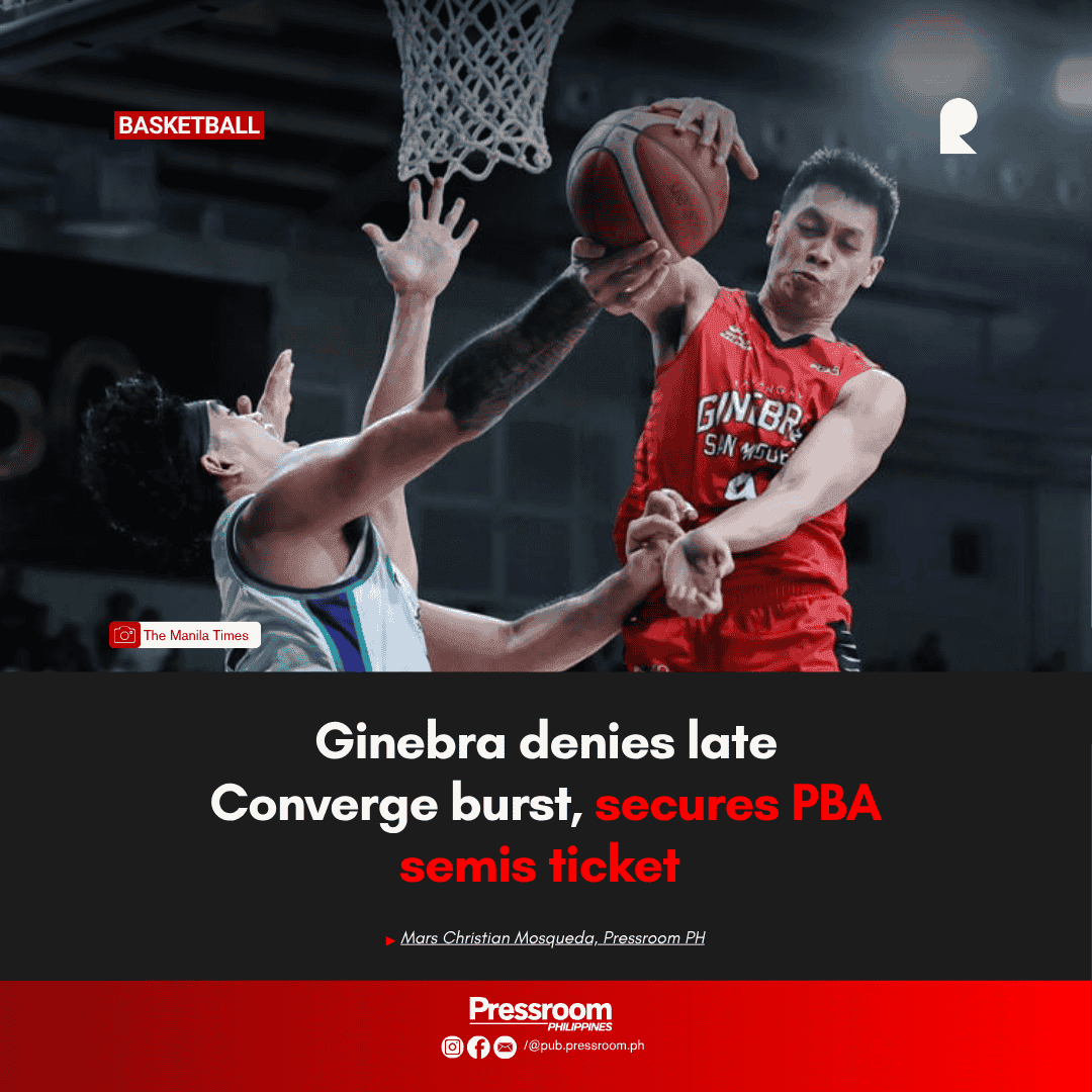 Ginebra denies late Converge burst, secures PBA semis ticket 