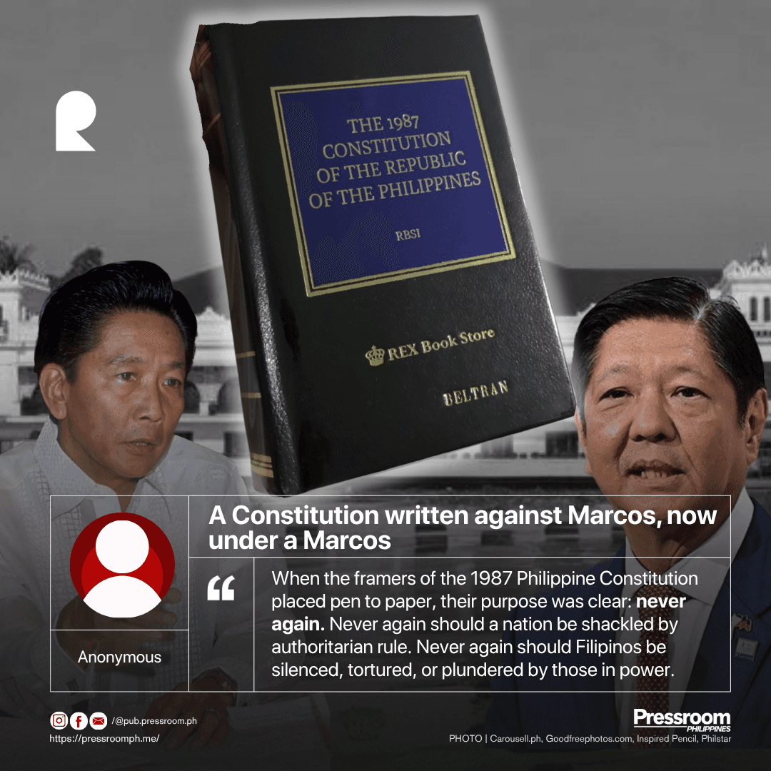 A Constitution written against Marcos, now under a Marcos