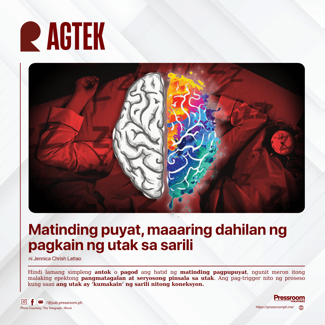 Matinding puyat, maaaring dahilan ng pagkain ng utak sa sarili 