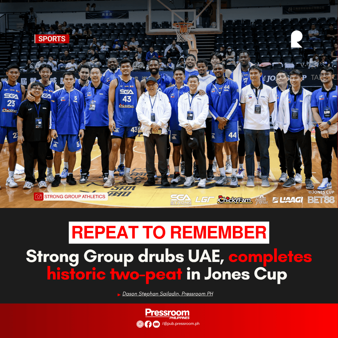 𝗥𝗘𝗣𝗘𝗔𝗧 𝗧𝗢 𝗥𝗘𝗠𝗘𝗠𝗕𝗘𝗥 | Strong Group drubs UAE, completes historic two-peat in Jones Cup