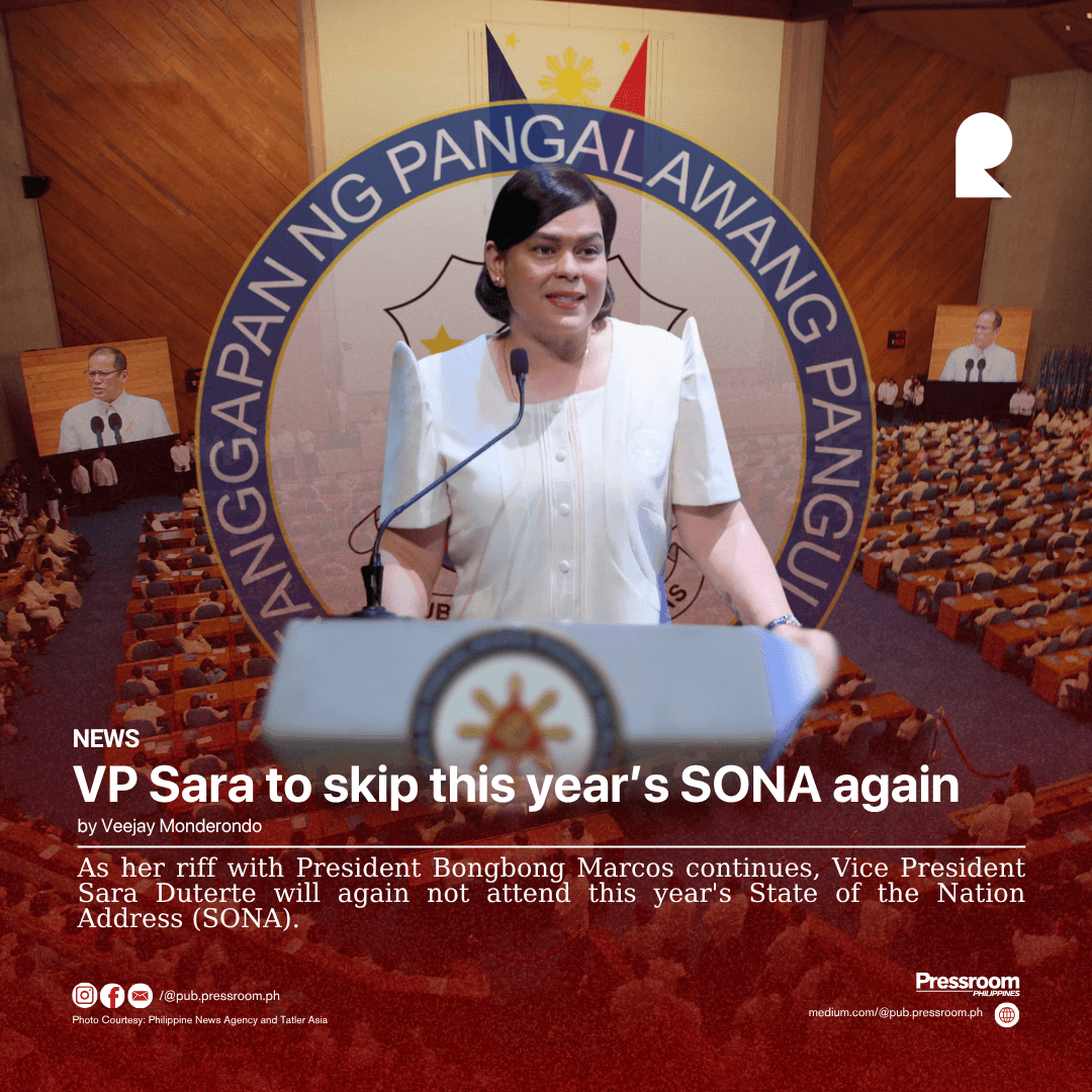 VP Sara to skip this year's SONA again