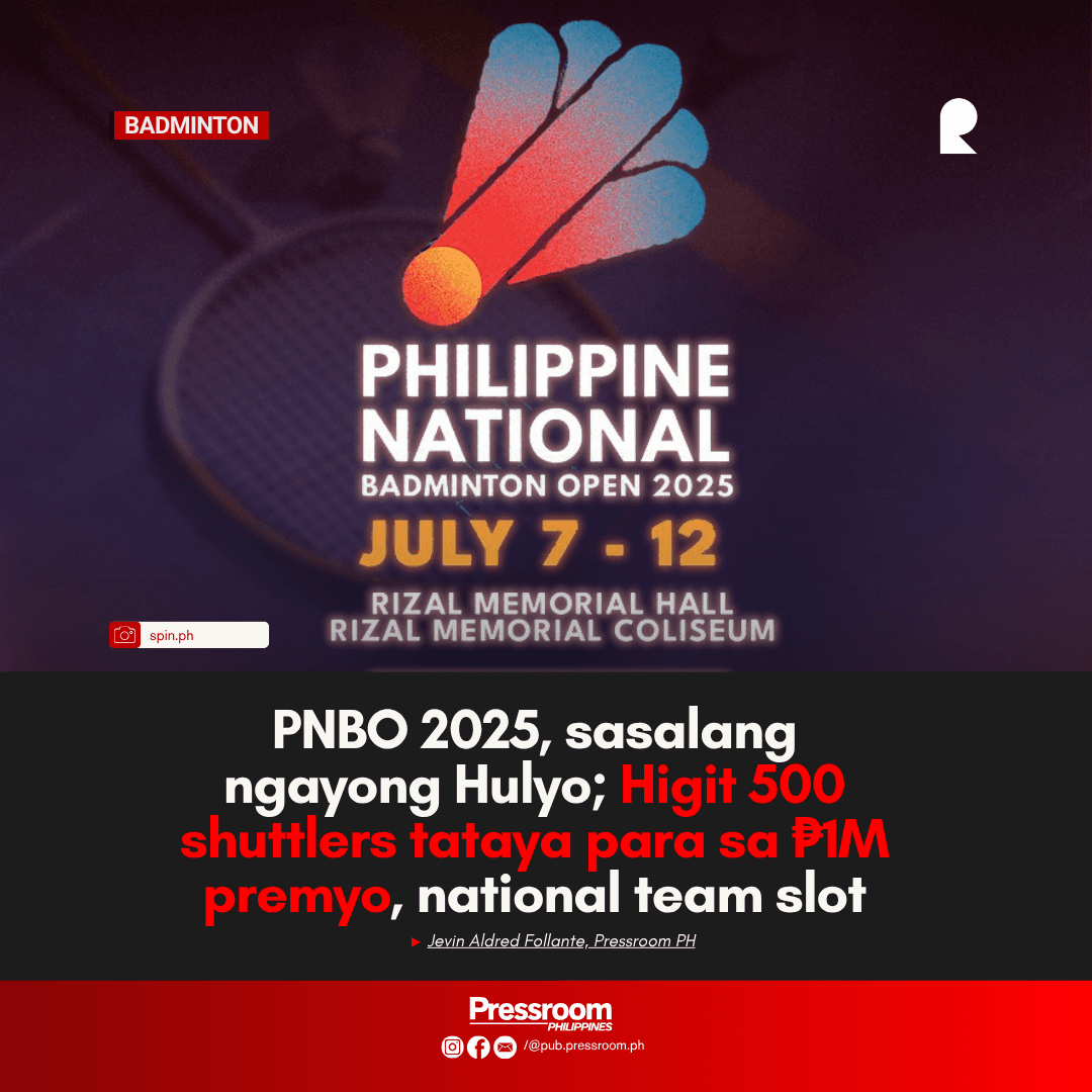 PNBO 2025, sasalang ngayong Hulyo; Higit 500 shuttlers tataya para sa ₱1M premyo, national team slot