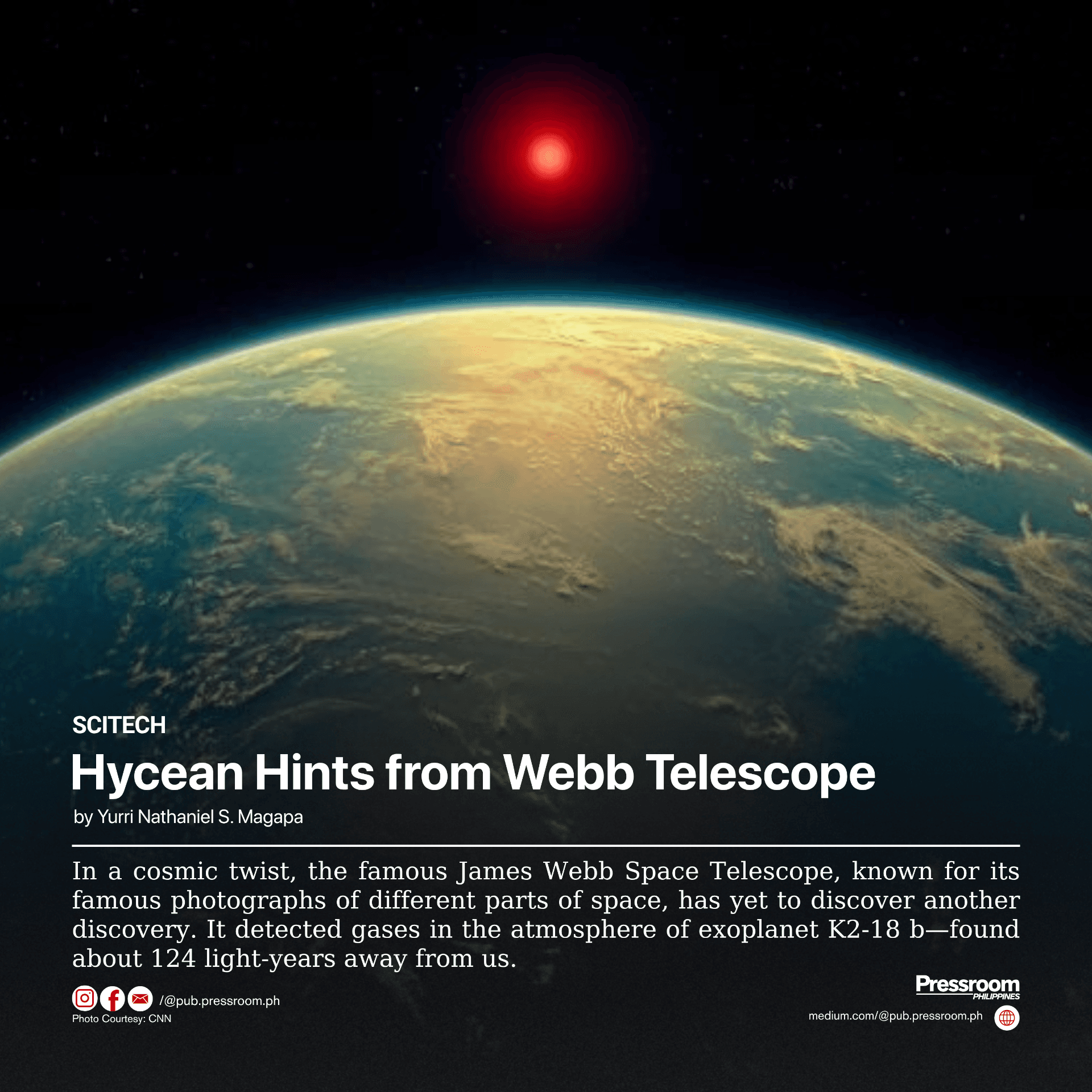 Hycean Hints from Webb Telescope