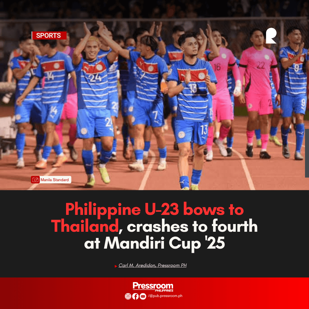 Philippine U-23 bows to Thailand, crashes to fourth at Mandiri Cup '25