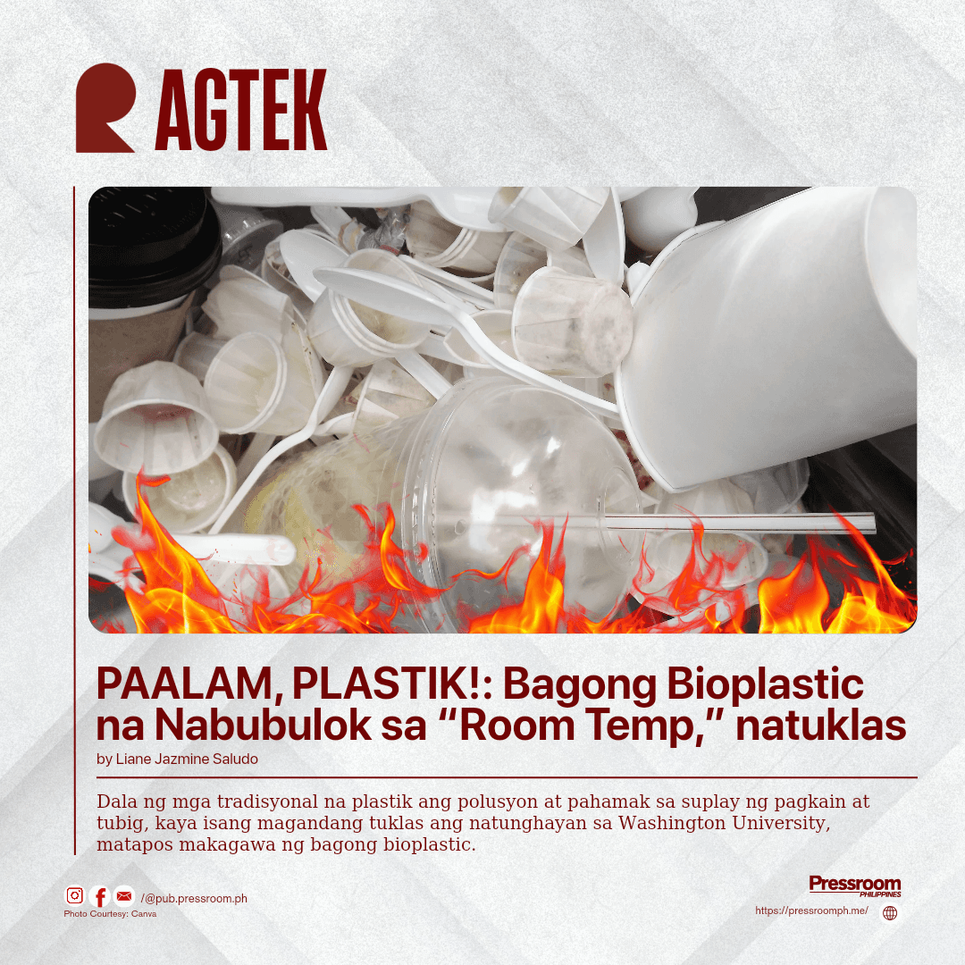 “PAALAM, PLASTIK!”: Bagong Bioplastic na Nabubulok sa “Room Temp,” natuklas