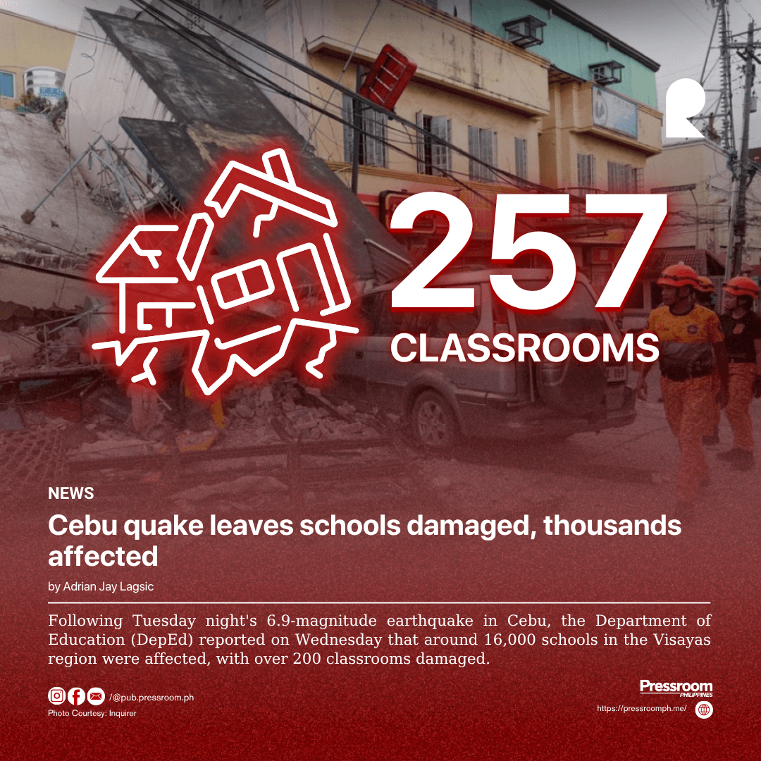 Cebu quake leaves schools damaged, thousands affected