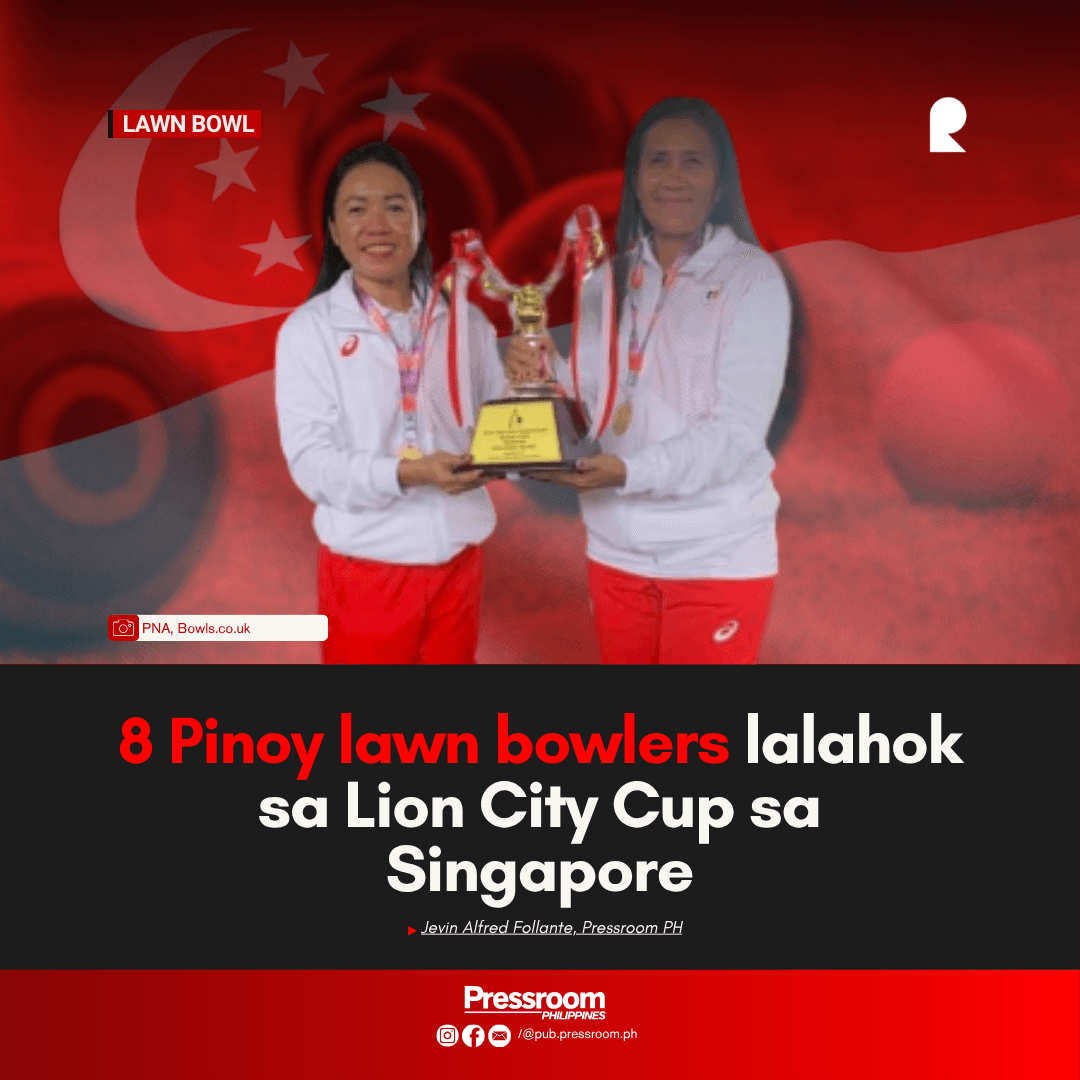 8 Pinoy lawn bowlers lalahok sa Lion City Cup sa Singapore