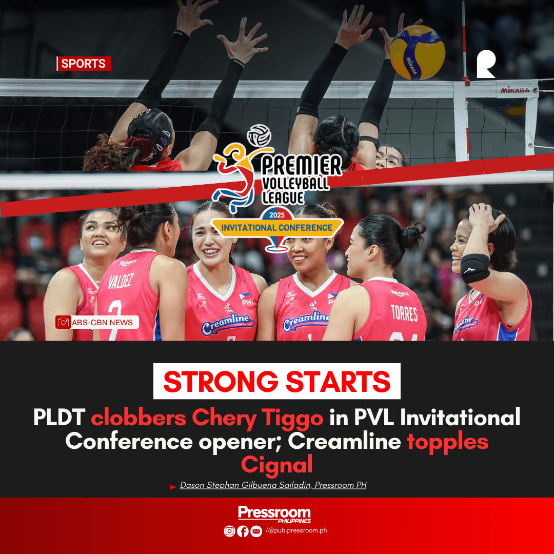 STRONG STARTS: PLDT clobbers Chery Tiggo in PVL Invitational Conference opener; Creamline topples Cignal