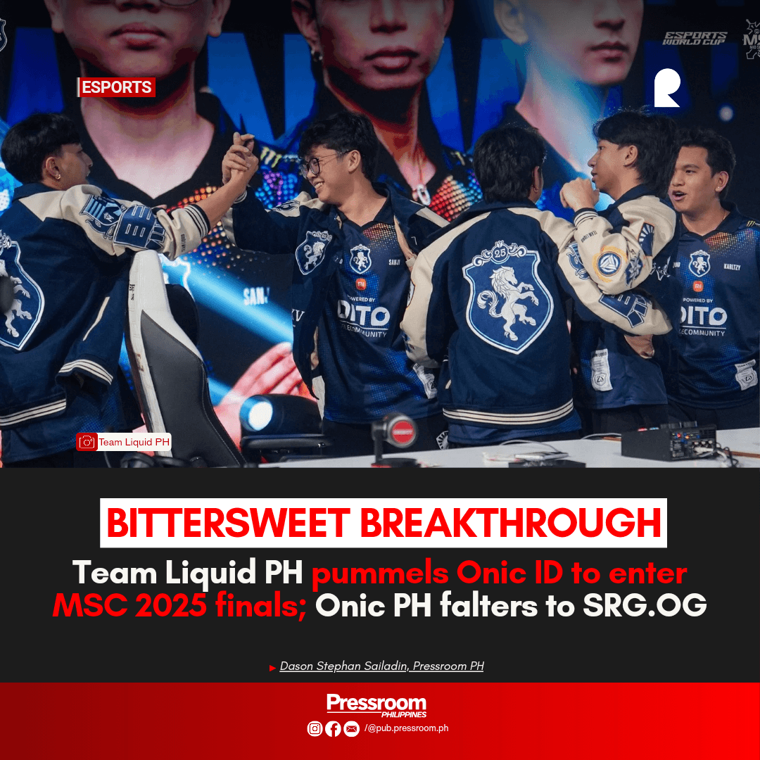 BITTERSWEET BREAKTHROUGH | Team Liquid PH pummels Onic ID to enter MSC 2025 finals; Onic PH falters to SRG.OG