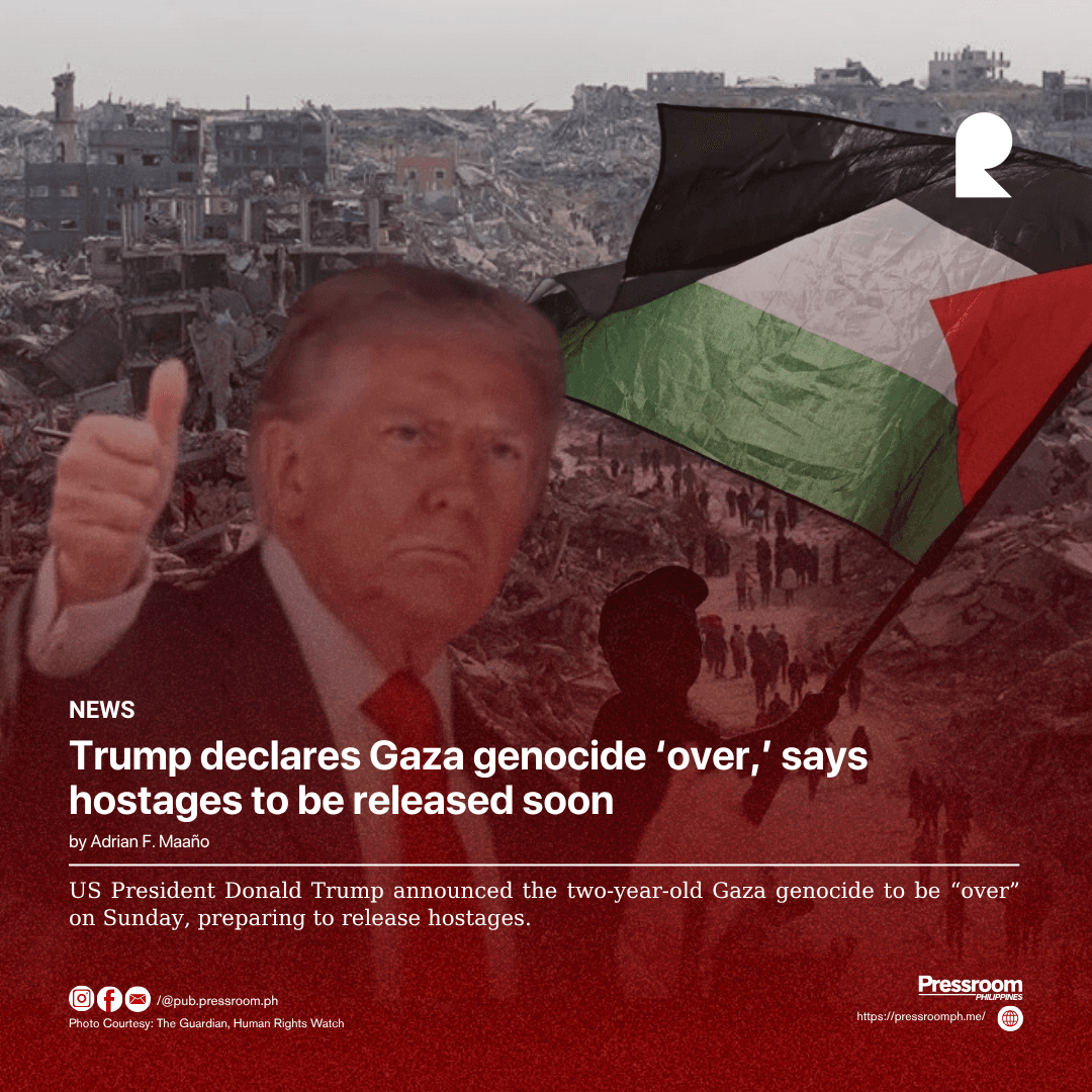Trump declares Gaza genocide ‘over,’ says hostages to be released soon