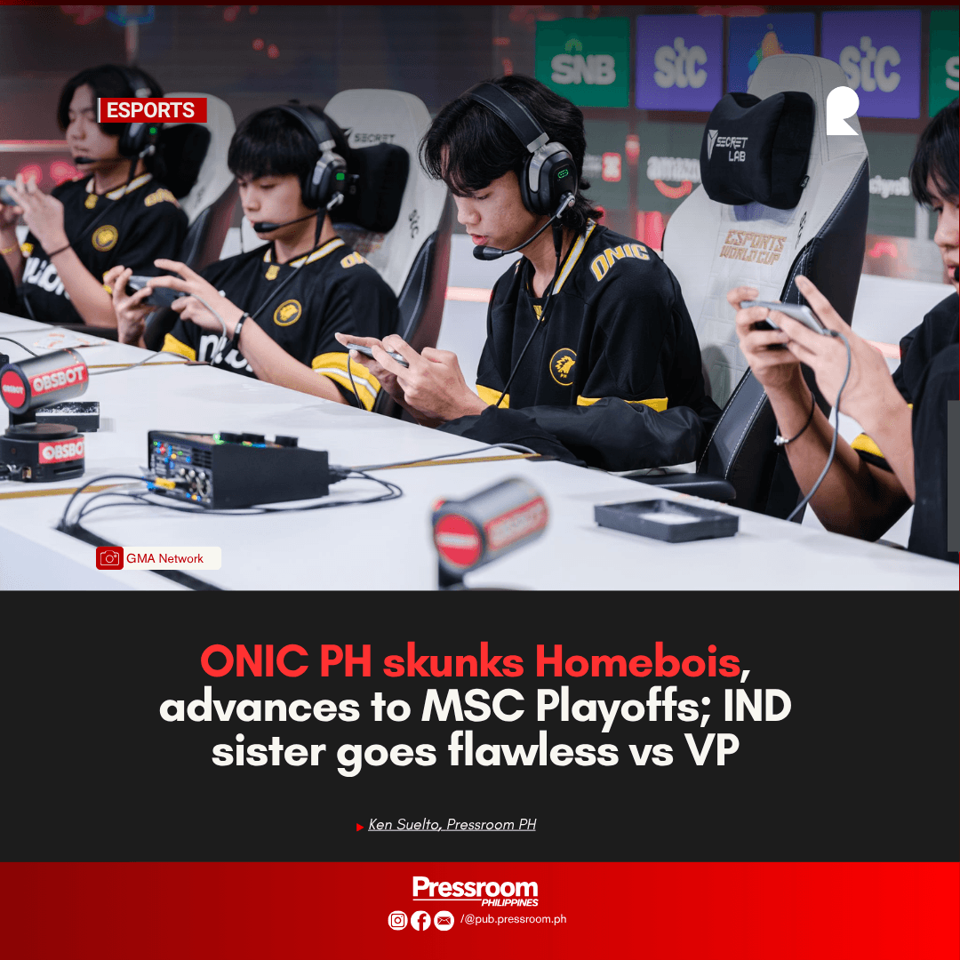 ONIC PH skunks Homebois, advances to MSC Playoffs; IND sister goes flawless vs VP