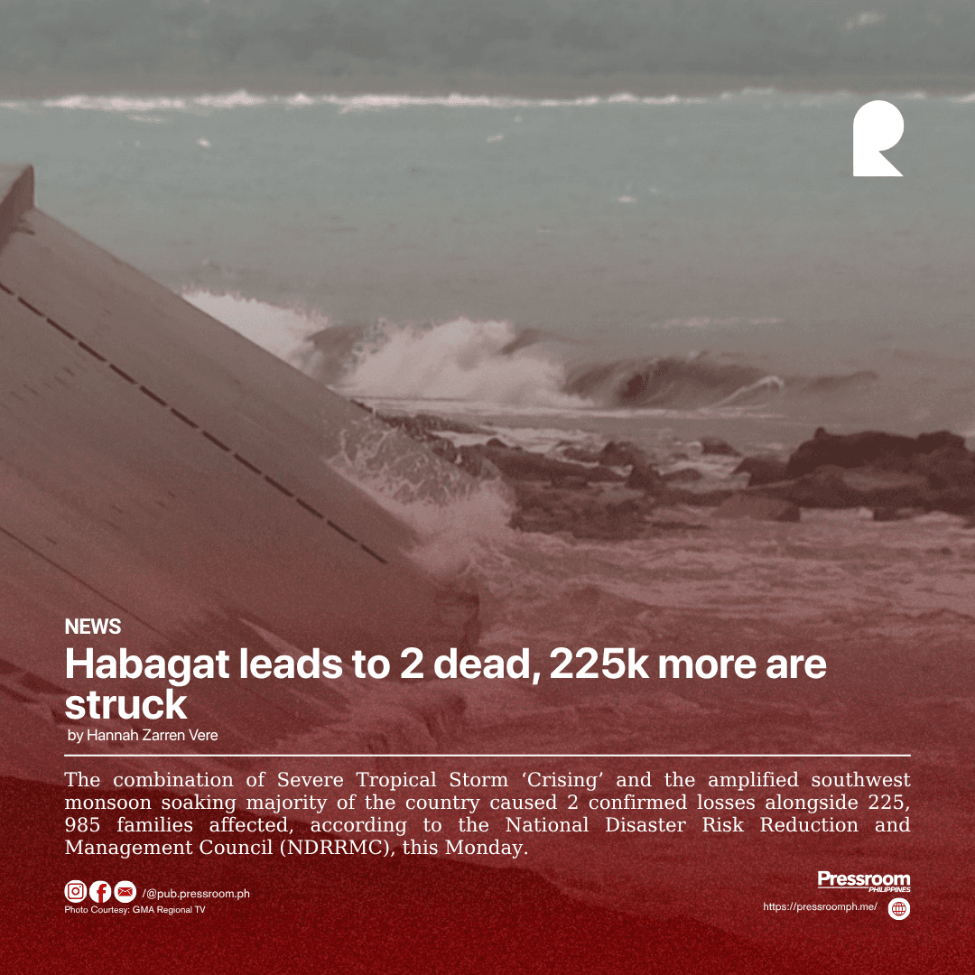 Habagat leads to 2 dead, 225k more are struck