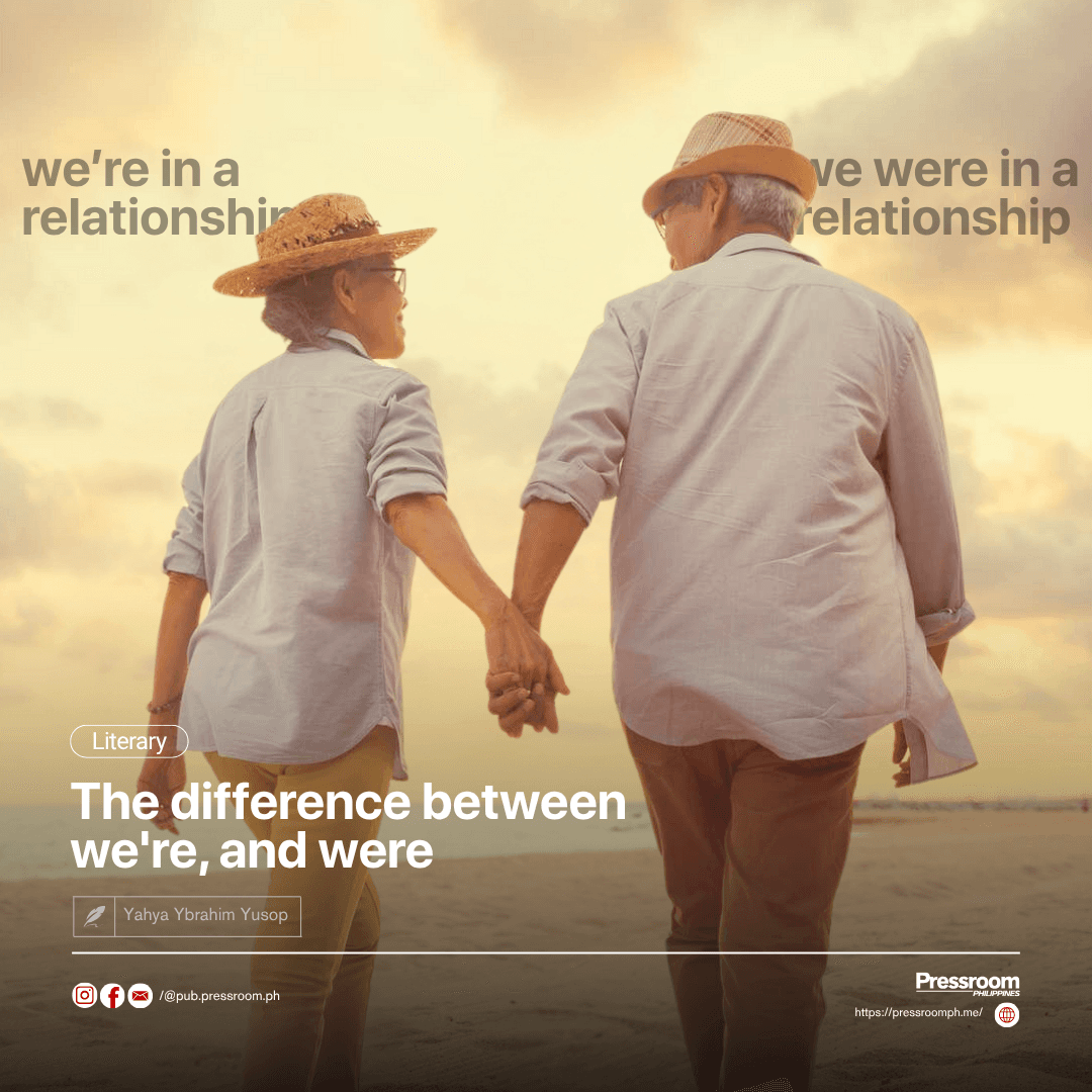 The difference between we're, and were