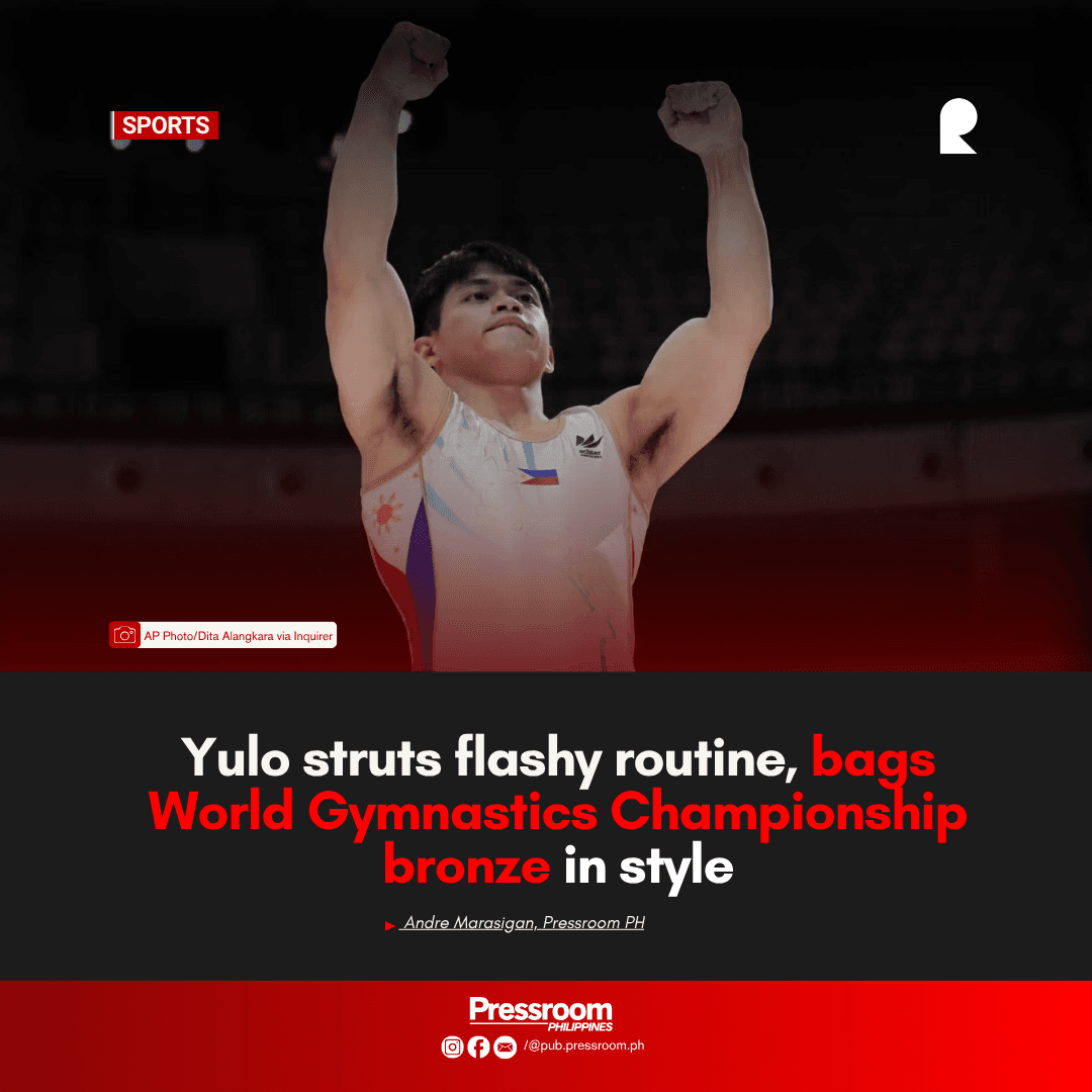 Yulo struts flashy routine, bags World Gymnastics Championship bronze in style